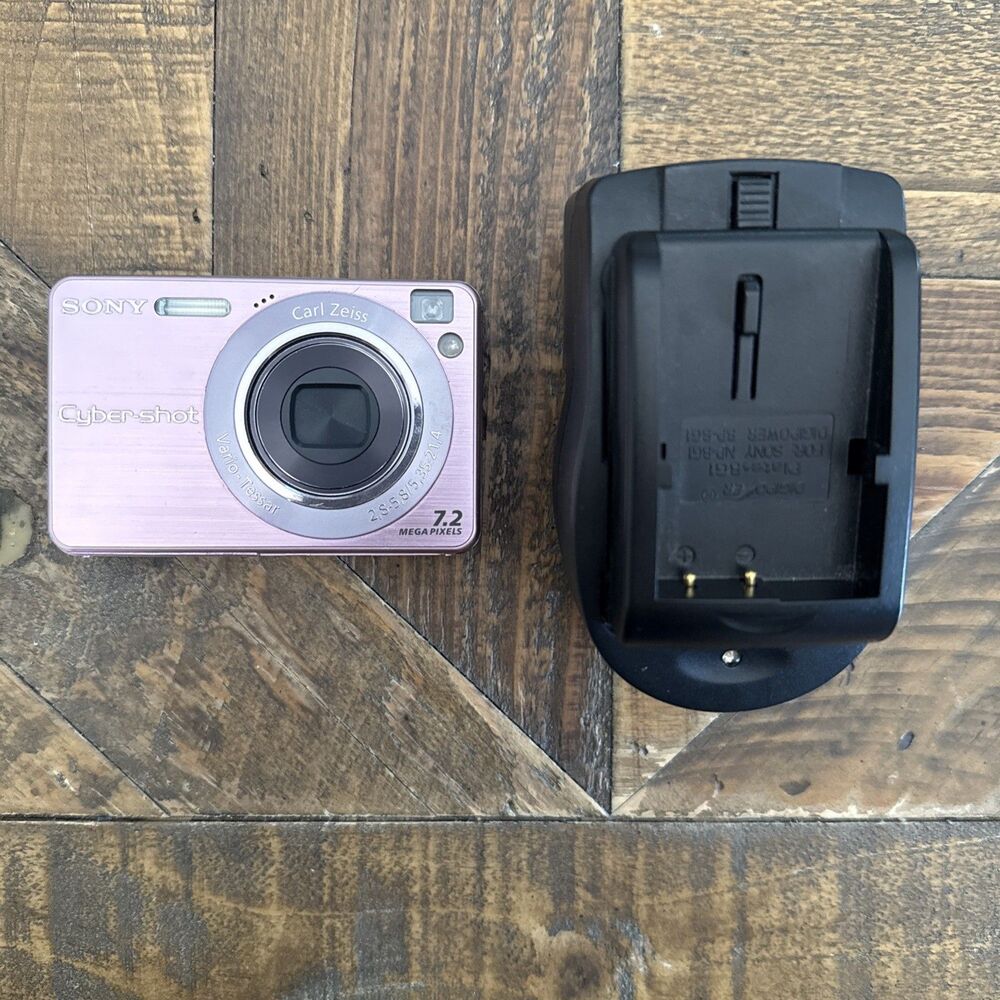 Sony Cyber-shot DSC-W120 Pink 7.2MP CCD Digital Camera Tested Working + Memory